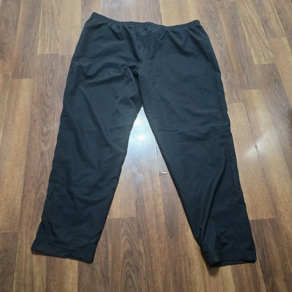 Under Armour Mens 3XL Black Loose Fit Mesh Lined Woven Track Pants Zipper Ankle
